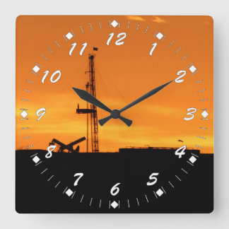 Horloge Carrée Nombres de blanc d'installation de Workover