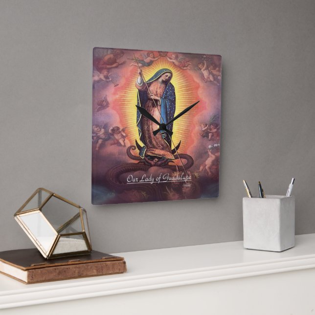 Horloge Carrée Notre-Dame de Guadalupe Rév 12 (Bureau)
