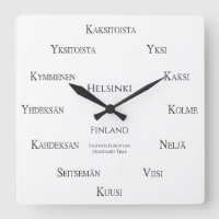 Numéros finlandais Personnalisé Ville Pays Fuseau
