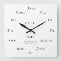 Numéros italiens Personnalisé Ville Pays Heure Zon