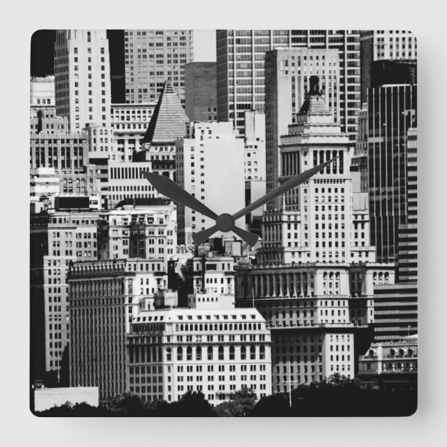 Horloge Carrée NYC Skyline IX (Recto)