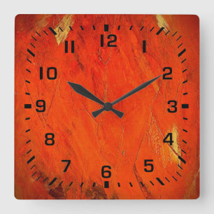 Horloge Carrée Ombres Adobe