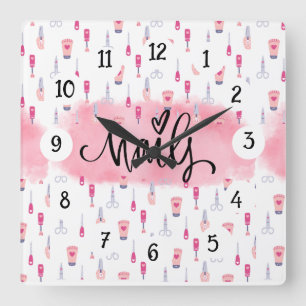 HORLOGE CARRÉE ONGLES