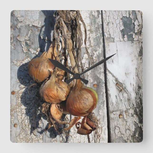 HORLOGE CARRÉE ONIONS (Recto)