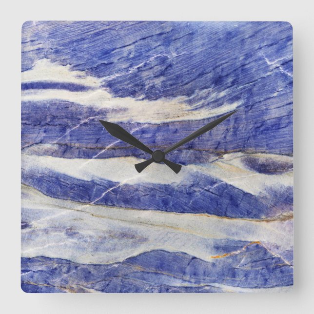 Horloge Carrée Onyx Stone Pattern (Recto)