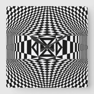 Horloge Carrée OP art #12 at Emporio Moffa