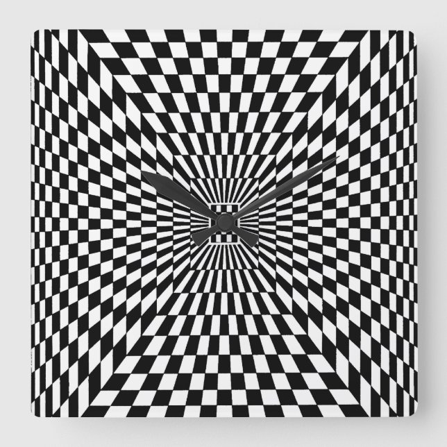 Horloge Carrée OP -Art #8 à Emporio Moffa (Recto)