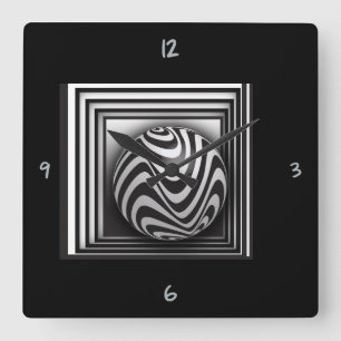 Horloge Carrée Optics thru Shapes