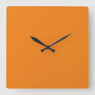 Horloge Carrée Orange de la simplicité moderne