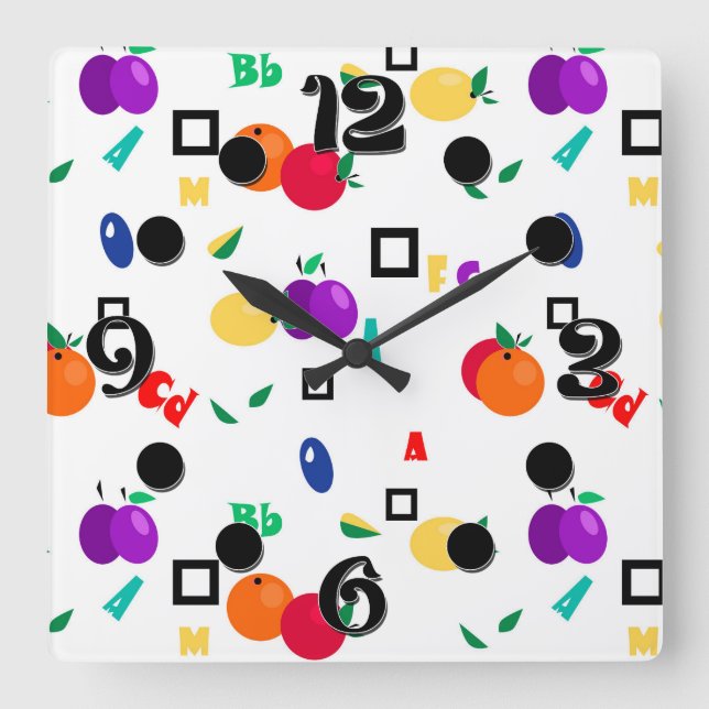 Horloge Carrée Orchard (Recto)