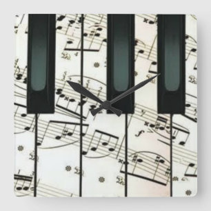 Horloge Carrée Oreiller de piano