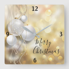 Horloge Carrée Ornements de Noël