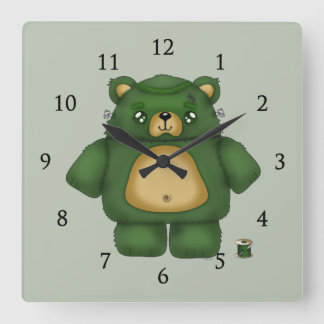 Horloge Carrée Ours Frankenstein