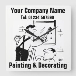 Horloge Carrée Painting & Decorating Services Cartoon Clock