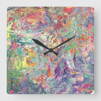 Horloge Carrée Palette d'Artist