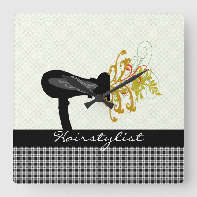 Horloge Carrée Pampering Salon (Recto)