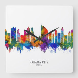 Horloge Carrée Panama City Panama Skyline