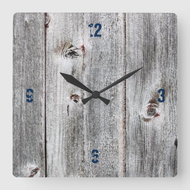 Horloge Carrée Paper de Wood (Recto)