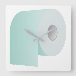 Horloge Carrée Papier toilette