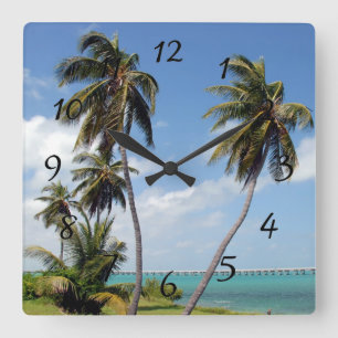 Horloge Carrée Parc d'état de Bahia Honda Floride Keys