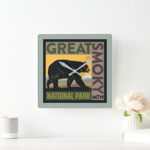 Horloge Carrée Parc national de Great Smoky Mountain  Ours