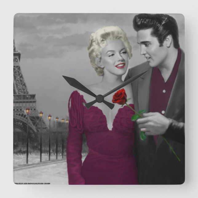 Horloge Carrée Paris B&W (Recto)