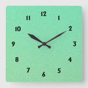 Horloge Carrée Parties scintillant Ombre verte - Look Black Numé