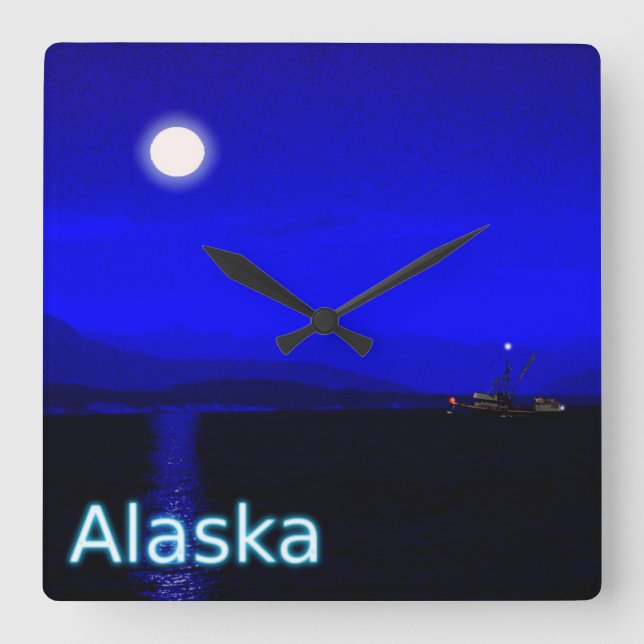 Horloge Carrée Passage au clair de lune (Recto)