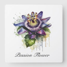 Horloge Carrée Passionné Purple Passion Fleur
