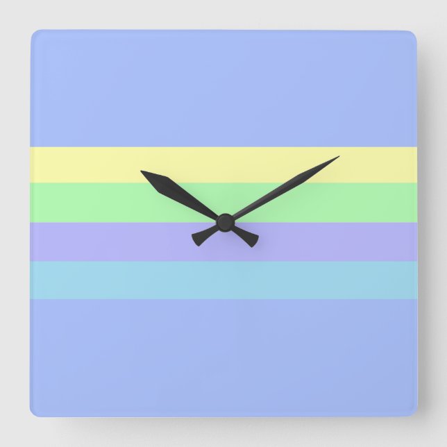 Horloge Carrée Pastel Lavender bleu (Recto)