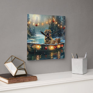 Horloge Carrée Pasteur anatolien Noël Festive Voyage