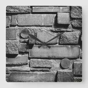 Horloge Carrée Patters de Brick Wall Cool Texture