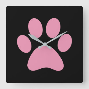 Horloge Carrée Paw Print       