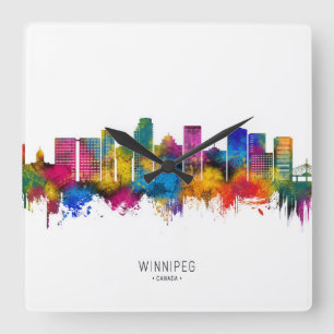 Horloge Carrée Paysage urbain de Winnipeg Manitoba