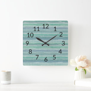 Horloge Carrée Pebble de mer Pebble Pebble Plage Texture Motif