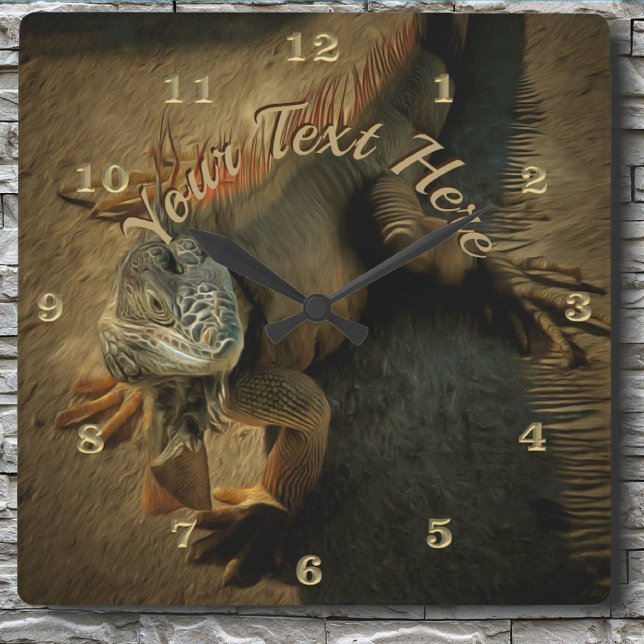 Horloge Carrée Pedro l'Iguana 0768 (Créateur téléchargé)