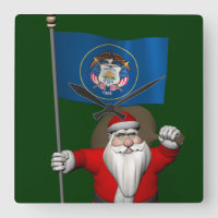 Père Noël Avec L'Ensigne De L'Utah