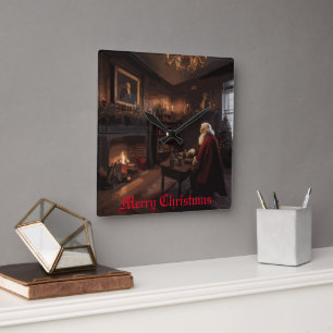 Horloge Carrée Père Noël Cosy Nook
