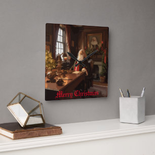 Horloge Carrée Père Noël Cosy Nook