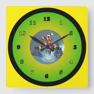 Horloge Carrée Père Noël de Yaawd