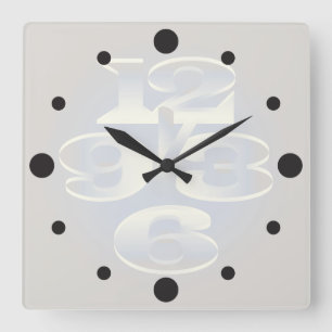 Horloge Carrée perle de cinq minutes