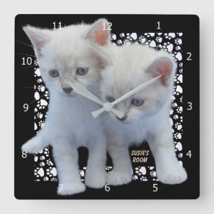 HORLOGE CARRÉE PERSONNALISER* AJOUTER LA PHOTO DU CARRÉ PHOTO DE