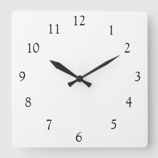 Horloge Carrée Personnaliser le cadran de l'horloge