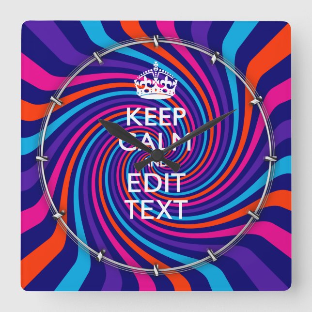 Horloge Carrée Personnalize Your Keep (Recto)