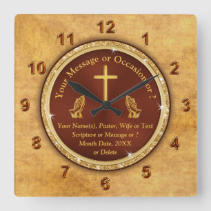 Horloge Carrée Personnalized, Unique Religious Toxits for Him,