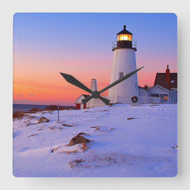 Horloge Carrée Phare de point de Pemaquid, Maine (Recto)