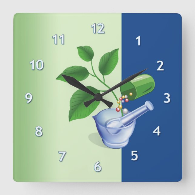 Horloge Carrée Pharmacie (Recto)