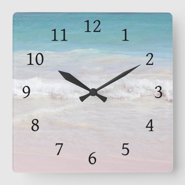 Horloge Carrée Photo 100 Beach (Recto)