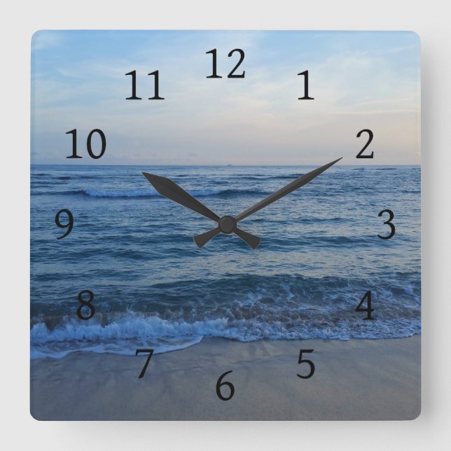 Horloge Carrée Photo 14 ocean (Recto)