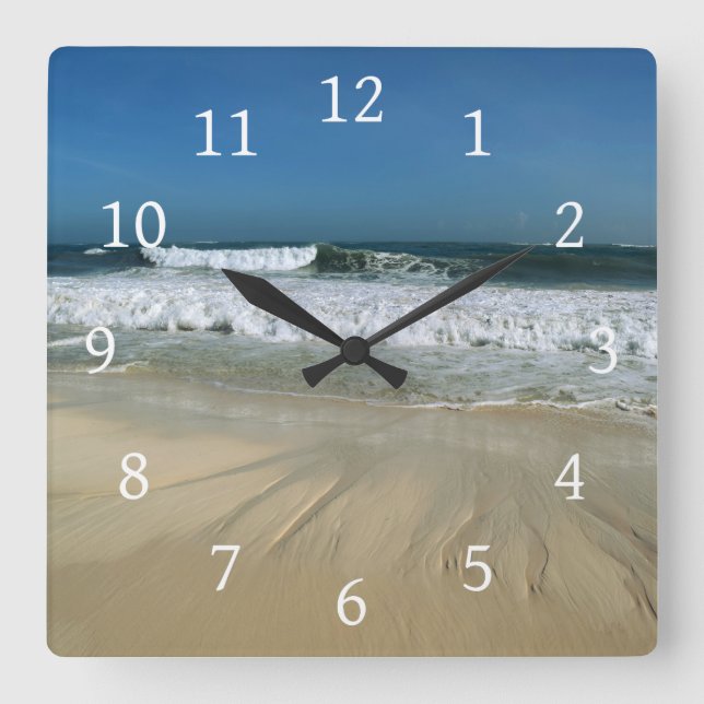Horloge Carrée Photo 32 Ocean Beach (Recto)